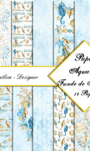 Kit Arquivo Digital Aquarela - Fundo do Mar 01