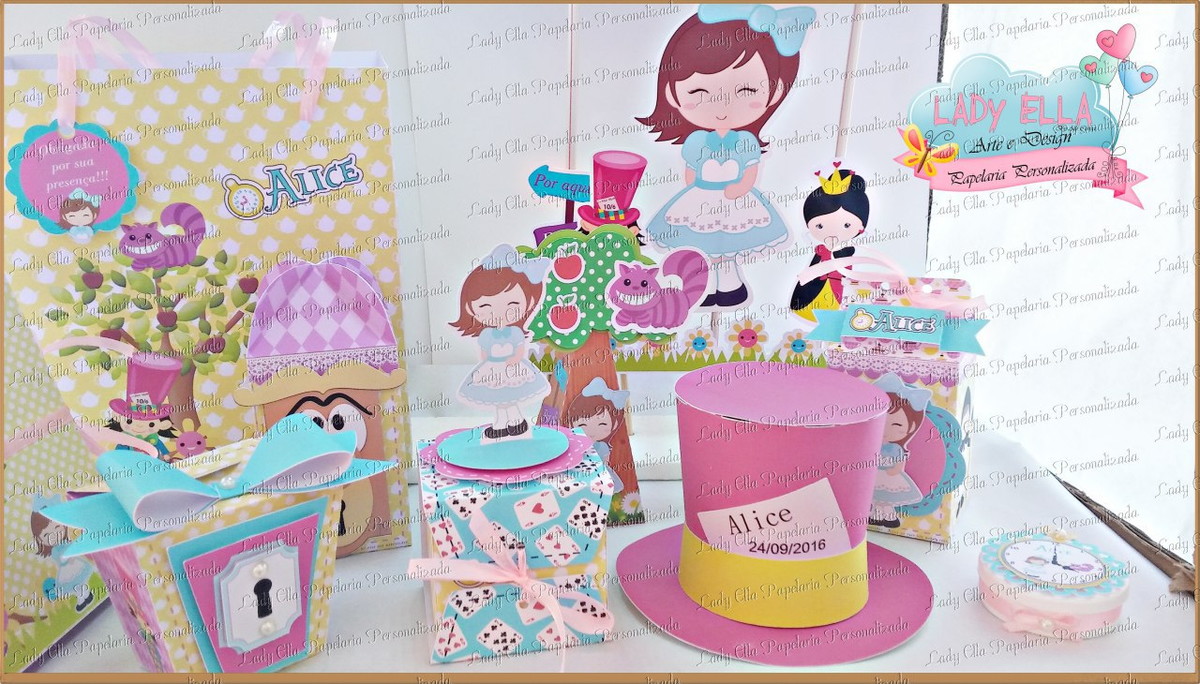 Kit Arquivos de Corte para Festa Alice . Studio