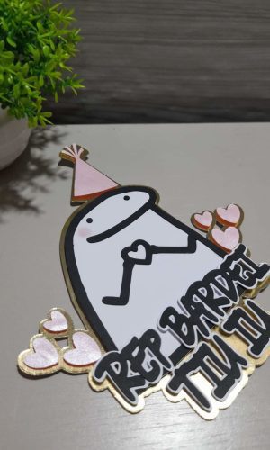 Kit c/ 5 arquivos de corte 07-FLORK TOPO DE BOLO EM CAMADAS