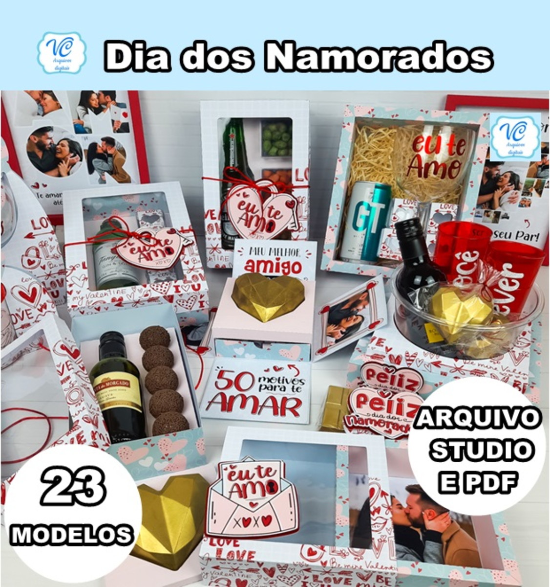 KIT CAIXA DIA DOS NAMORADOS -4- ARQUIVO DE CORTE