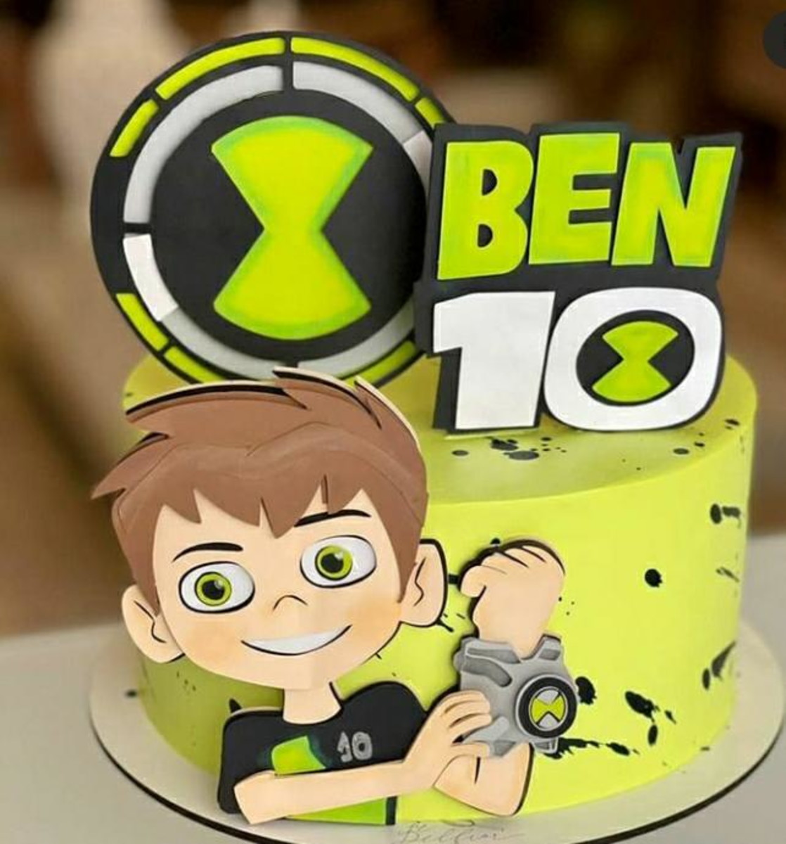 Kit com 5 arquivos de corte 05-BEN 10 TOPO DE BOLO EM CAMADA