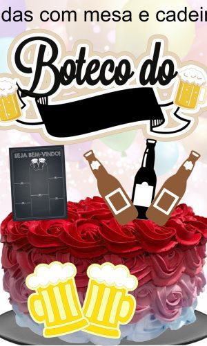 Kit com 5 arquivos de corte: 12-BOTECO TOPO DE BOLO CAMADAS