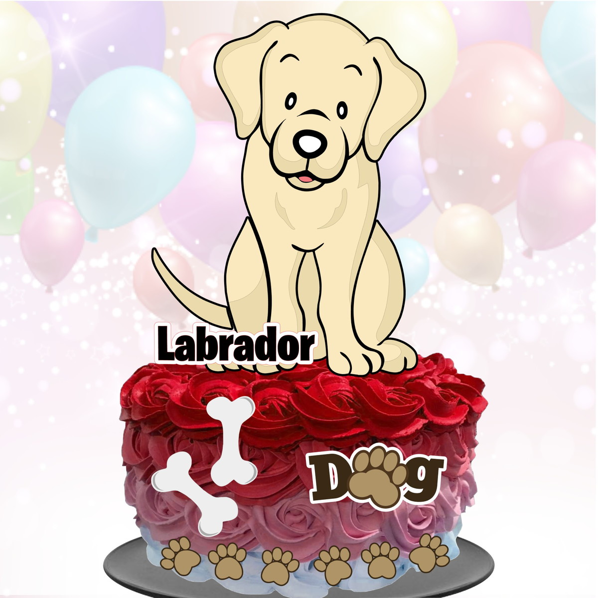 Kit com 5 arquivos de corte 16-CACHORRO TOPO DE BOLO CAMADAS