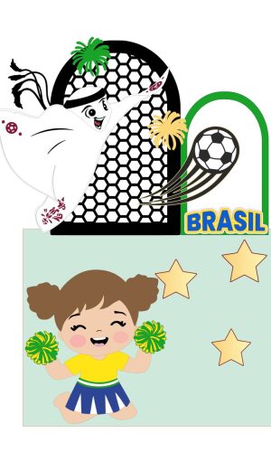 Kit com 5 Arquivos de Corte: 22 - Futebol Topo de Bolo