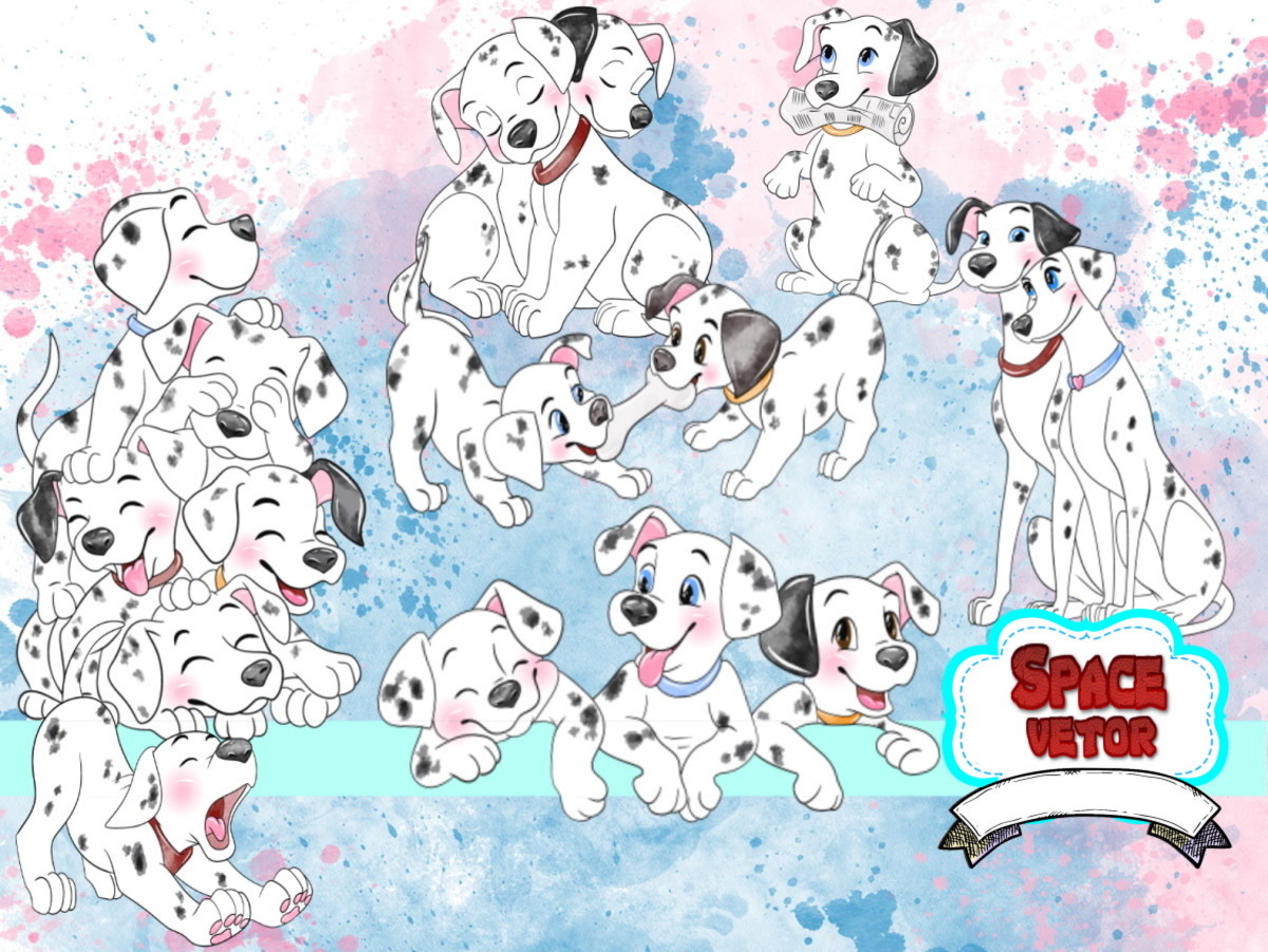 101 Dálmatas Aquarela Kit Digital Compre 1 Leve 3
