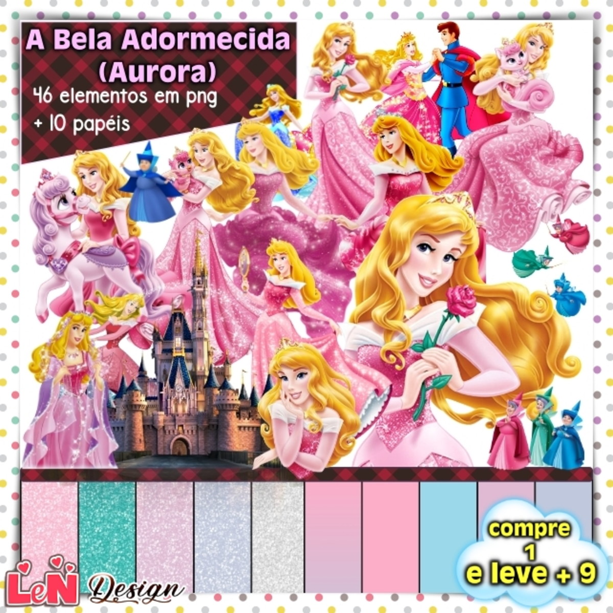 Kit Digital a Bela Adormecida (aurora)