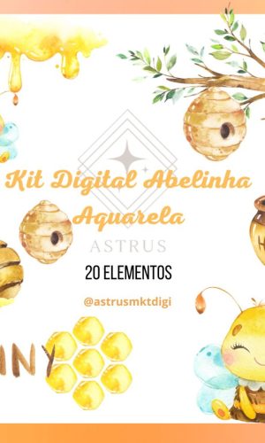 Kit Digital Abelhinha Aquarela