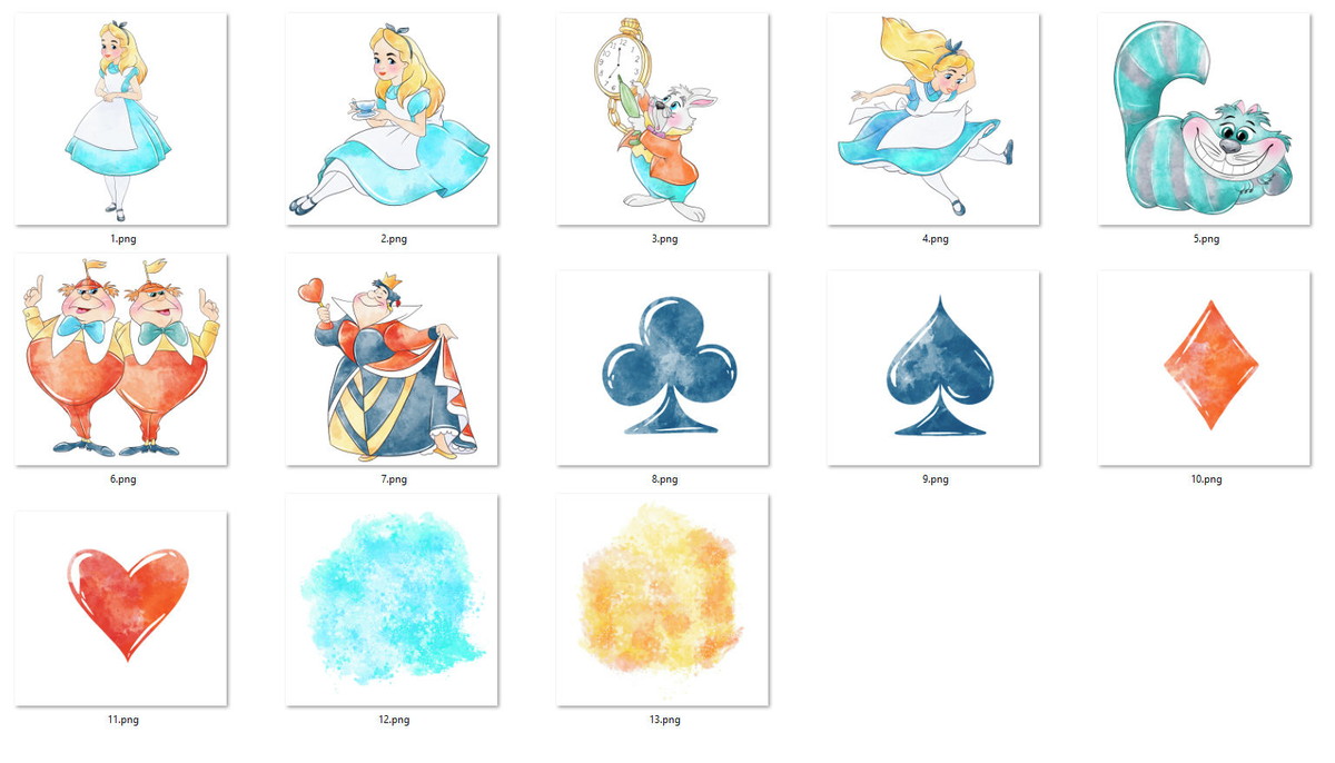 Kit digital Alice aquarela - Imagem 2