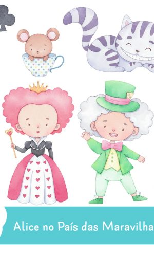 Kit Digital - Alice no País das Maravilhas Aquarela 07