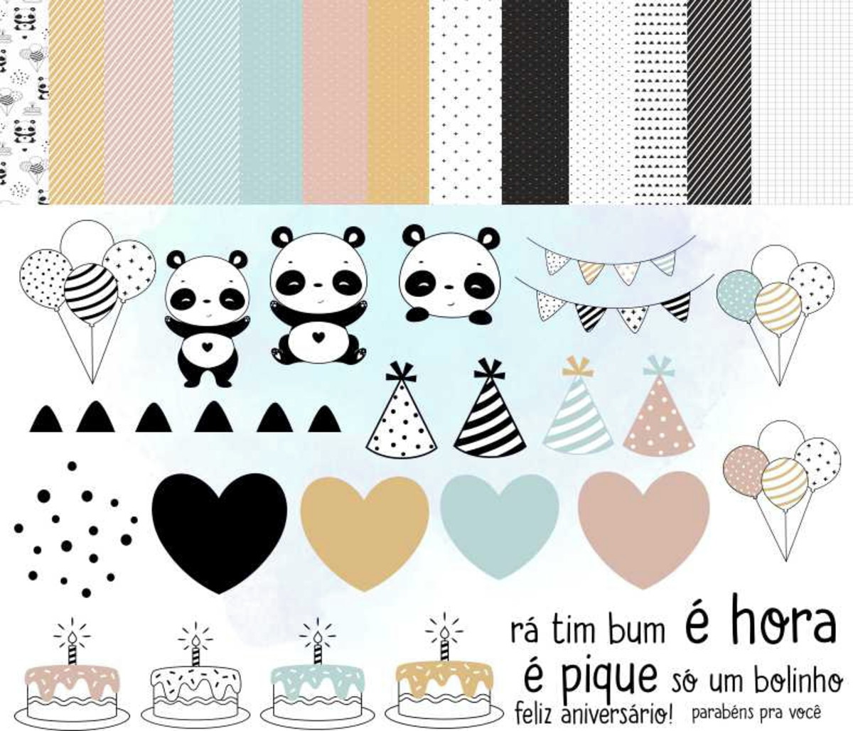 Kit Digital - Aniversário Aquarela (cod. 0290) - Imagem 3