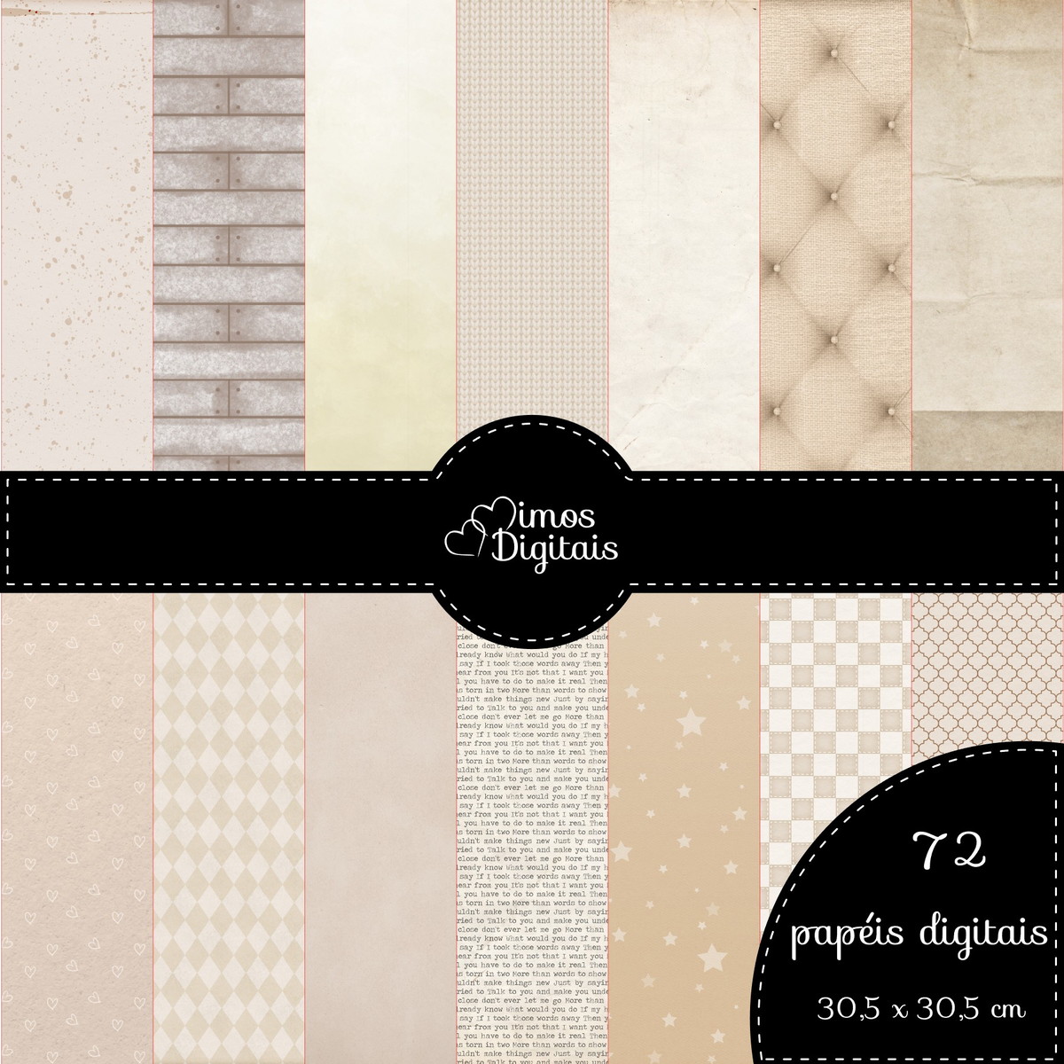 Kit Digital Aquarela Bege - Imagem 5