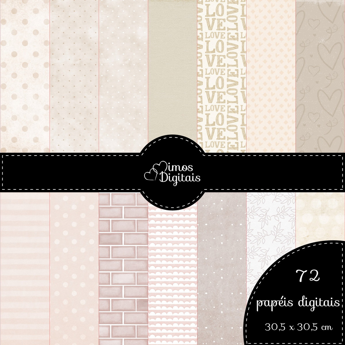 Kit Digital Aquarela Bege - Imagem 4
