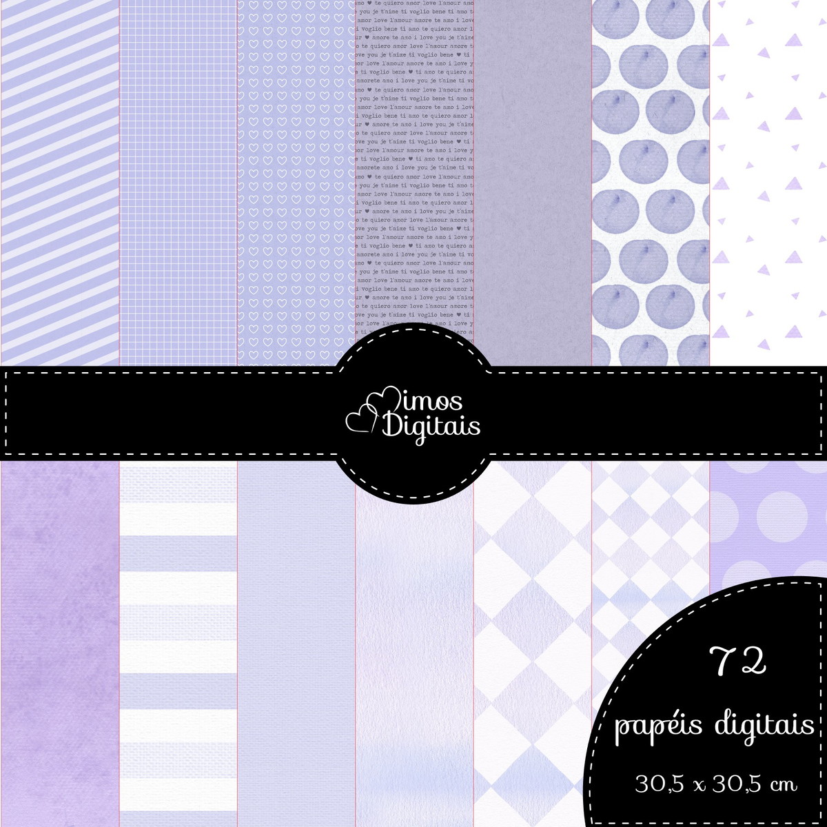 Kit Digital Aquarela Lilás - Imagem 4