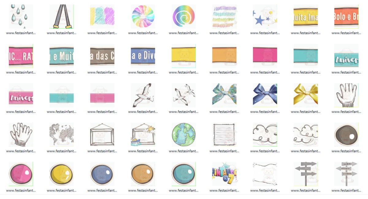 Kit Digital Aquarela 01 Png - Imagem 2