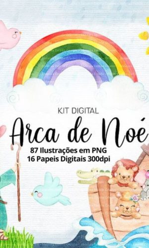 Kit Digital Arca de Noé Aquarela (14)