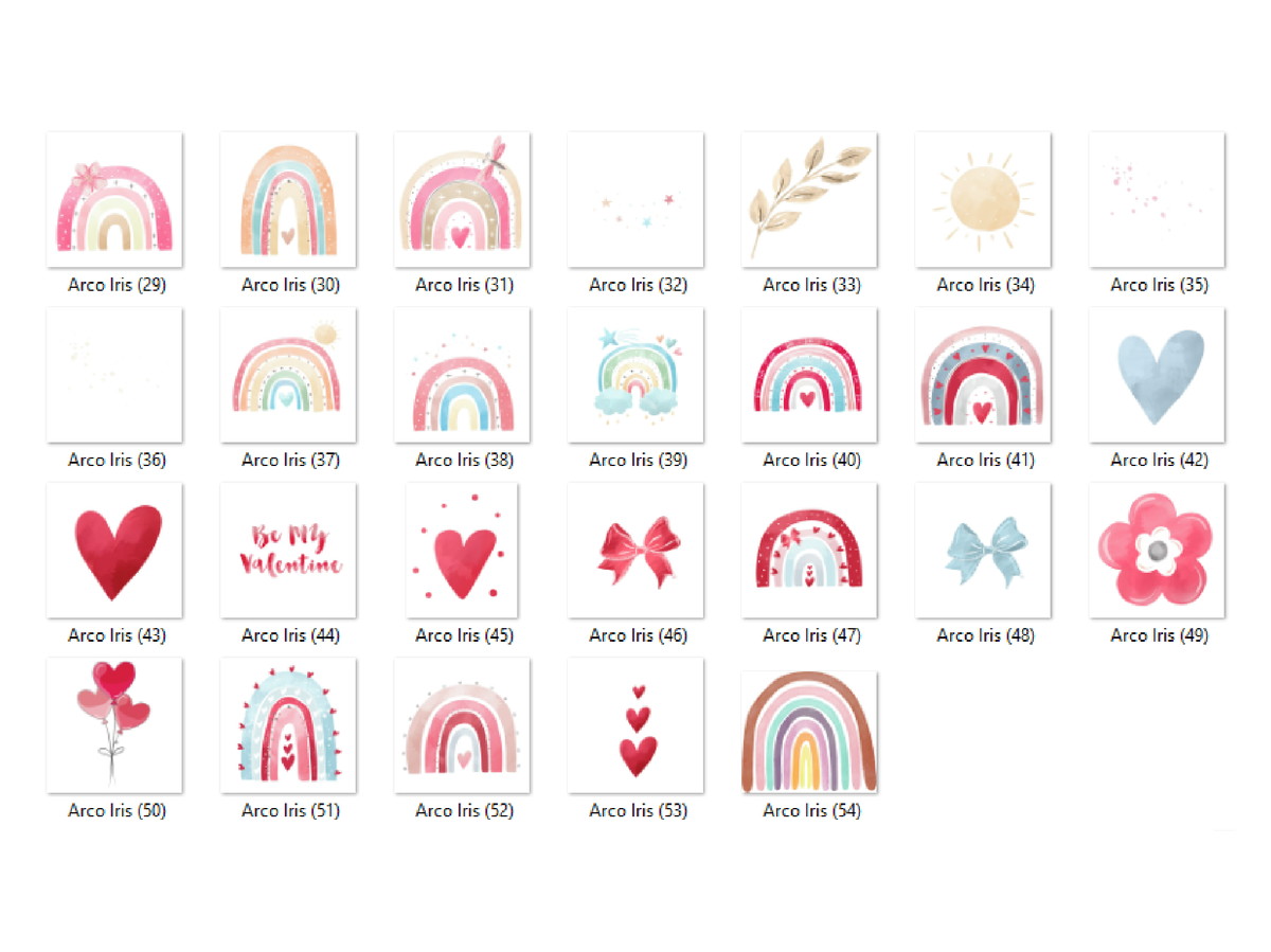 Kit Digital - Arco Íris Boho Aquarela 02 - Imagem 3