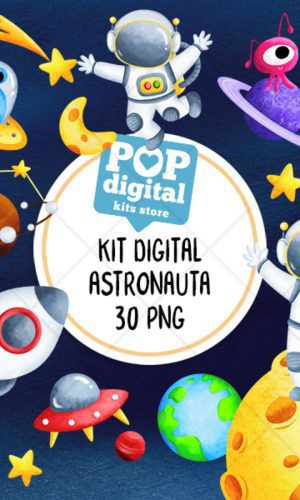 Kit Digital Astronauta 01 Aquarela