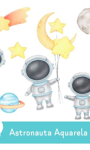 Kit Digital - Astronauta Aquarela 01