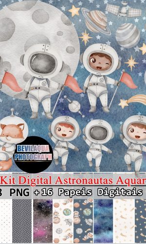 Kit Digital Astronautas Aquarela