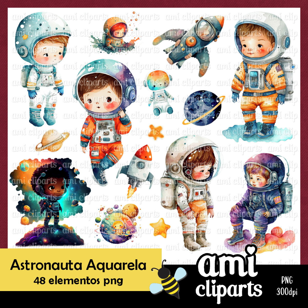 Kit Digital Astronautas Aquarela