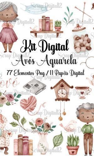 Kit Digital - Avós Aquarela