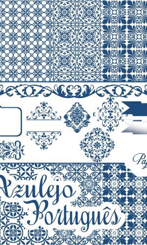 Kit Digital Azulejo Português Azul
