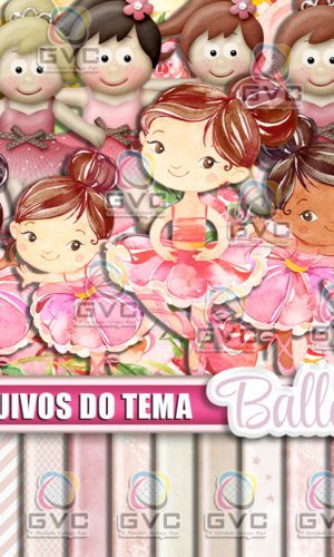 Kit Digital Bailarina Aquarela