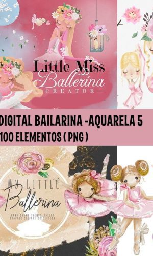 Kit Digital Bailarinas Aquarela 2