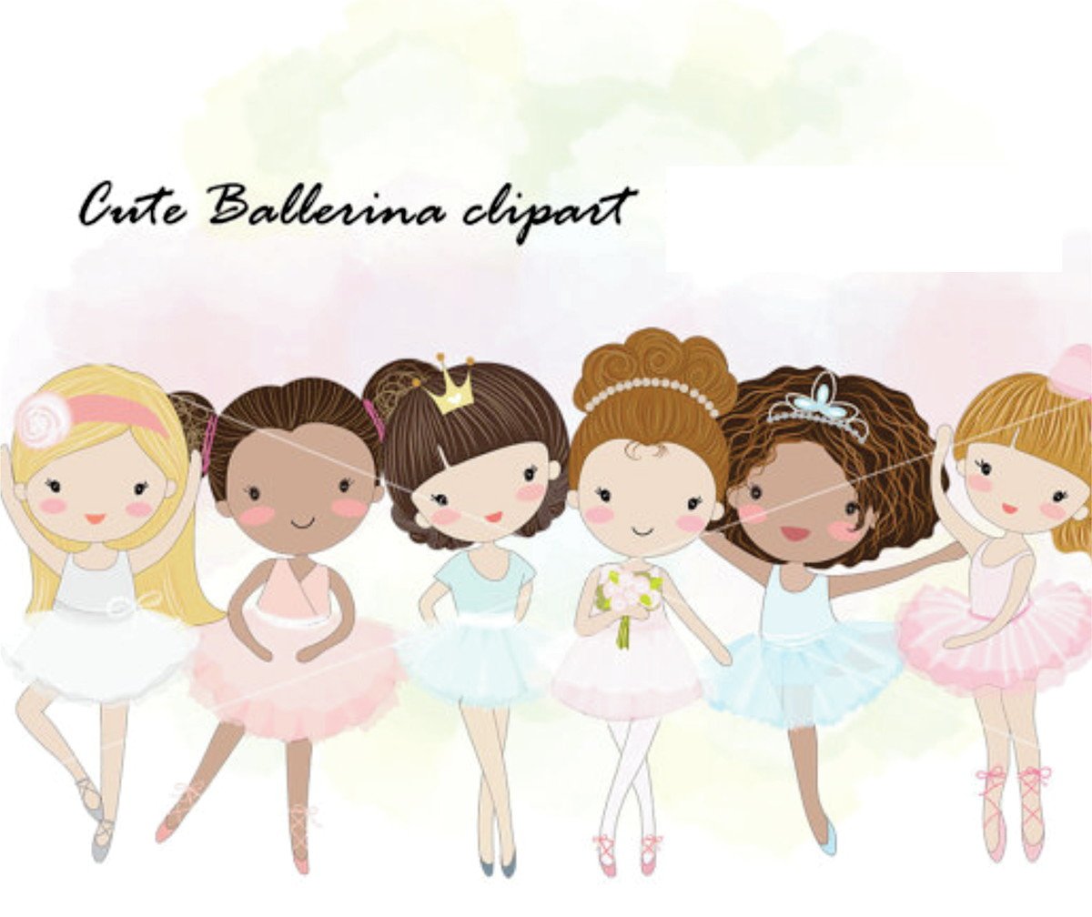 Kit Digital Bailarinas Aquarela Scrapbook Arquivo Png