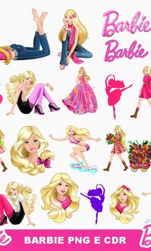 Kit Digital Barbie - PNG, Vetor