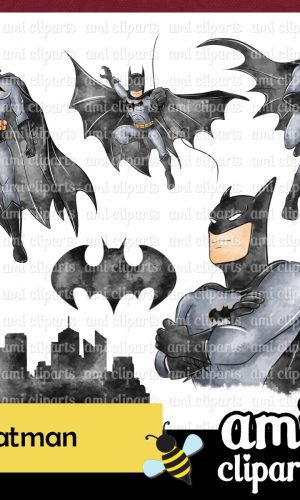 Kit digital Batman Aquarela
