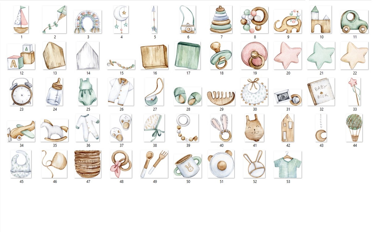kit digital bebê aquarelado - Imagem 2