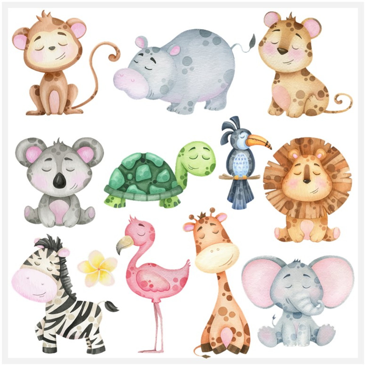 Kit Digital - Bichinhos Baby Aquarela - Imagem 2