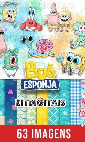 Kit Digital Bob Esponja Aquarela