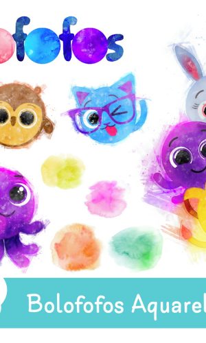 Kit Digital - Bolofofos Aquarela