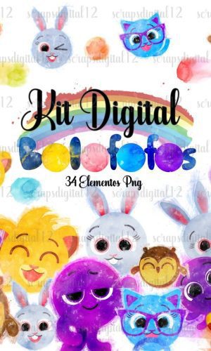 Kit Digital - Bolofofos Aquarela