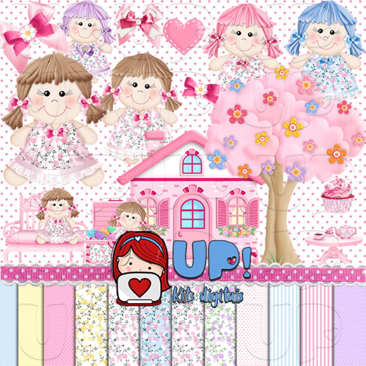 Kit Digital Boneca de Pano