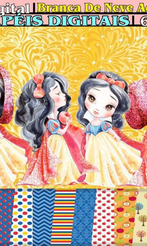Kit Digital Branca De Neve Aquarela 02