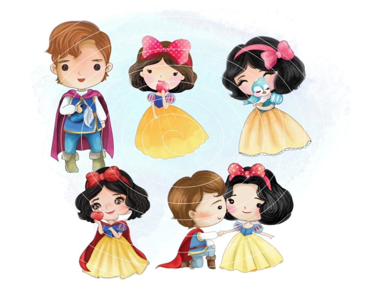 Kit Digital - Branca de Neve Aquarela (cod. 0009) - Imagem 2
