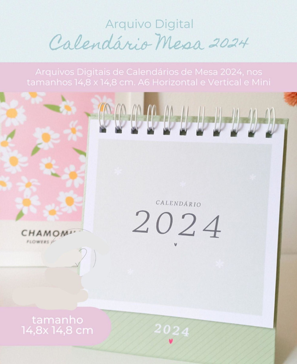Kit Digital Calendário de Mesa 2024 - Imagem 2
