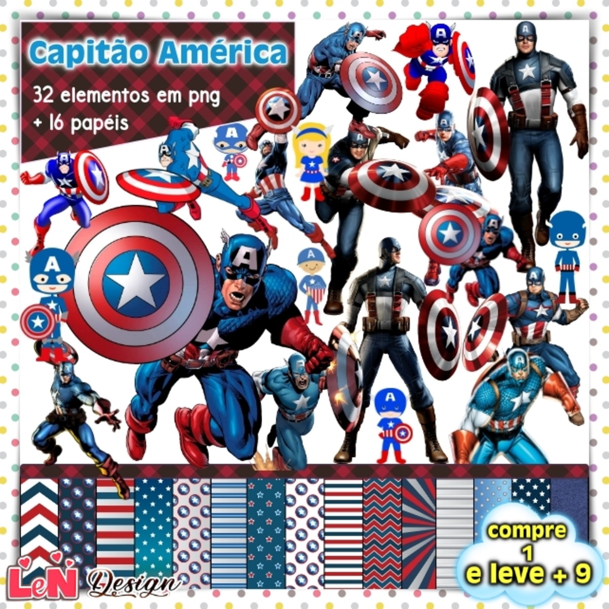 Kit Digital Capitão América