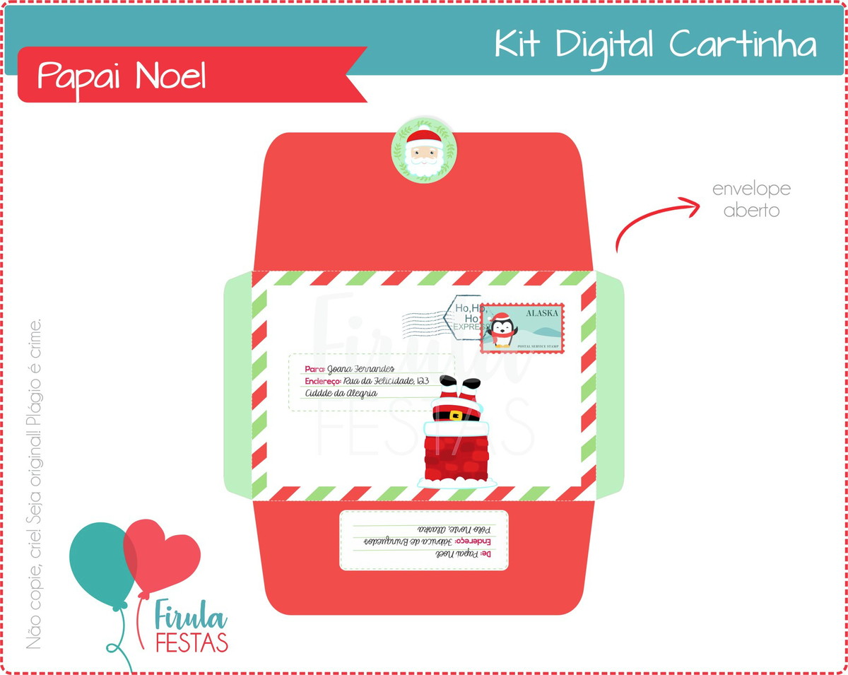 Kit Digital Cartinha Papai Noel - Imagem 2