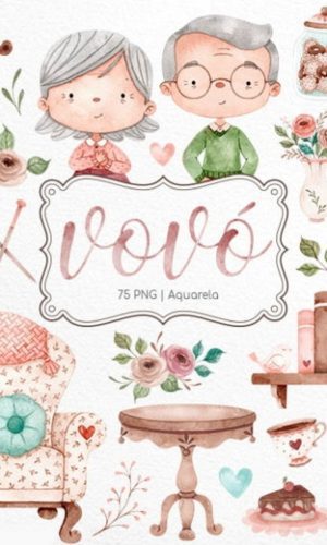 Kit Digital - Casa da Vovó Aquarela