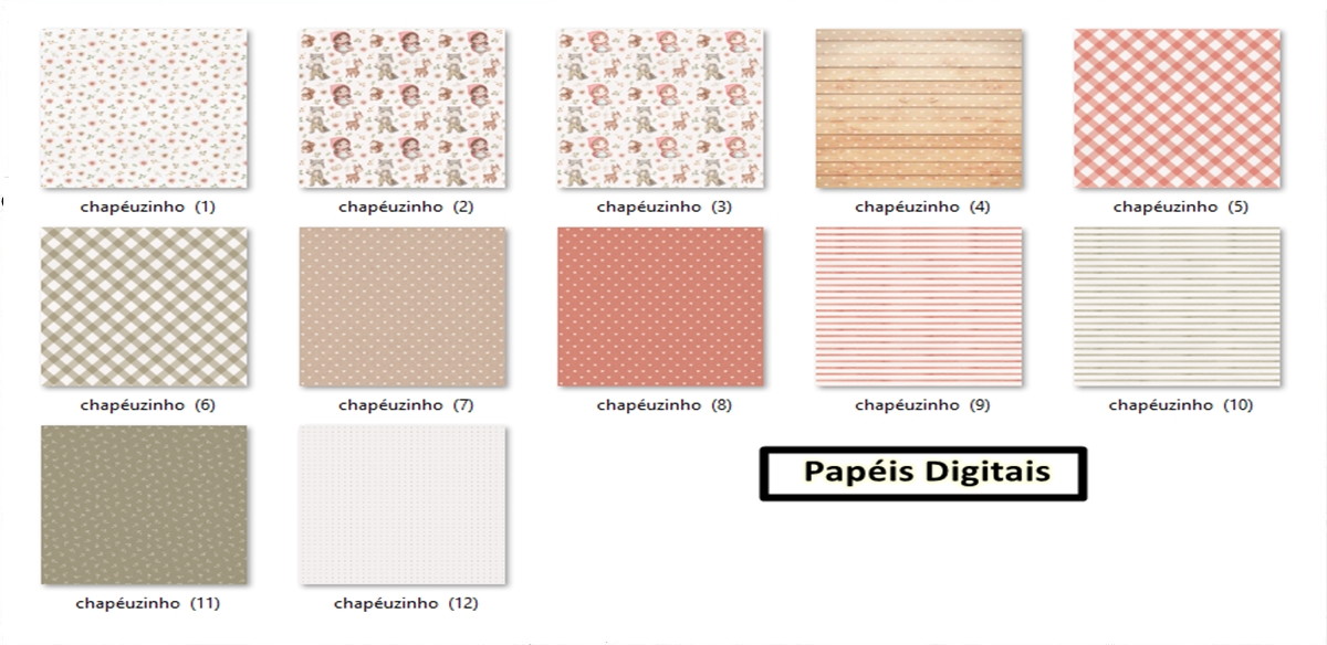 Kit Digital Chapeuzinho Vermelho Aquarela - Imagem 3