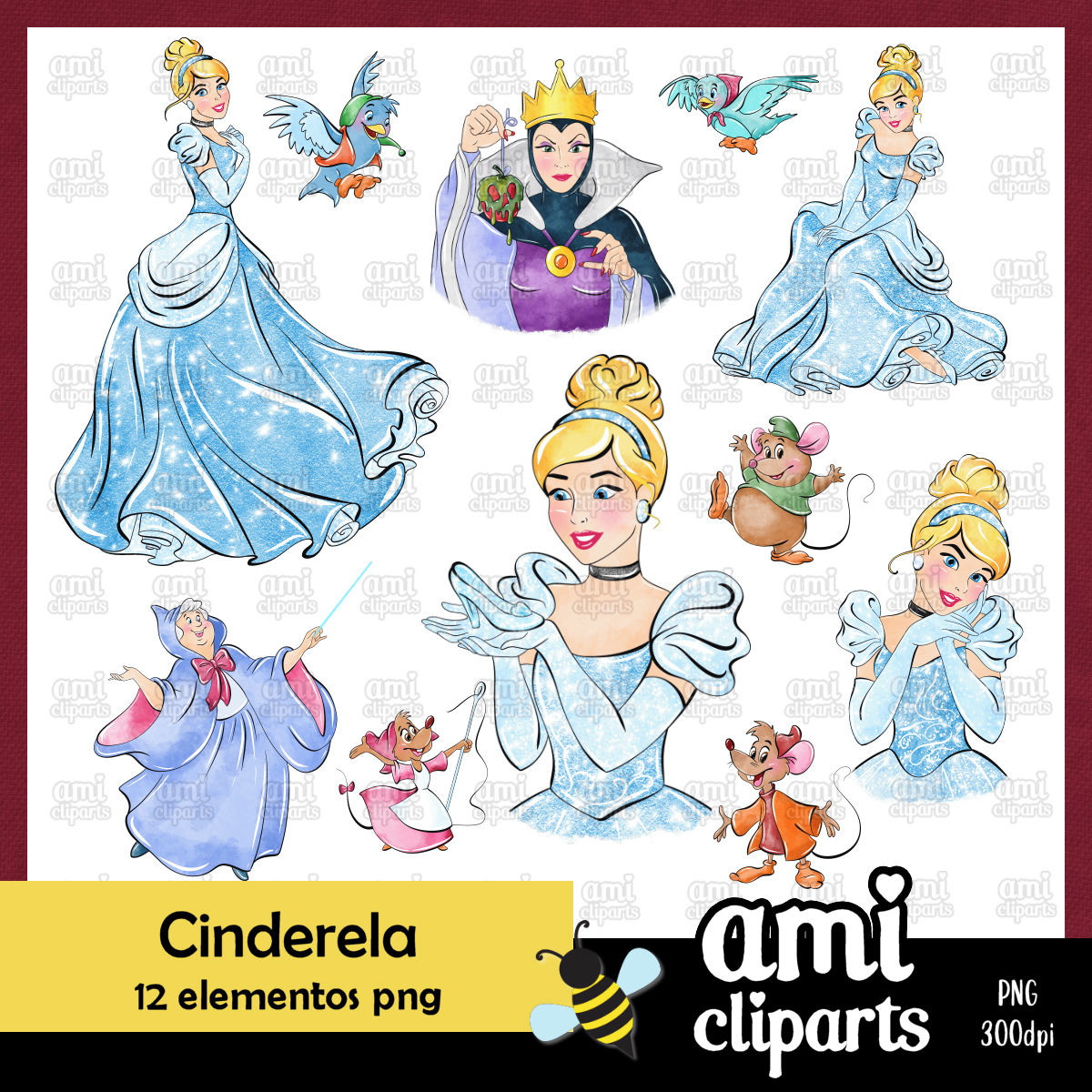 Kit Digital Cinderela Aquarela