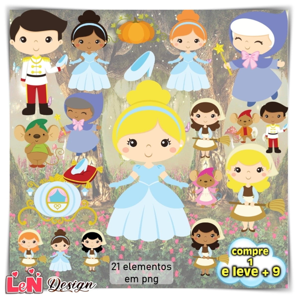 Kit Digital Cinderela Cute