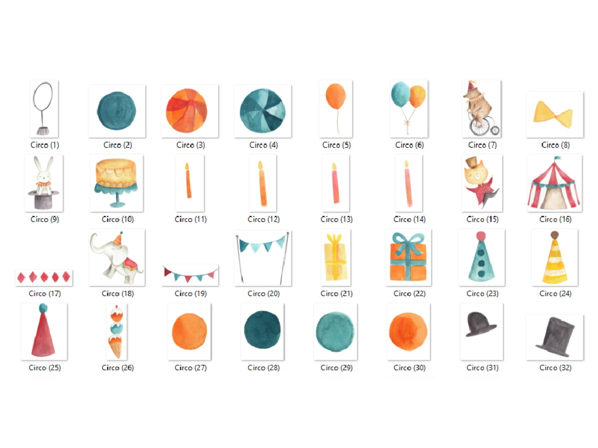 Kit Digital - Circo Aquarela 01 - Imagem 2