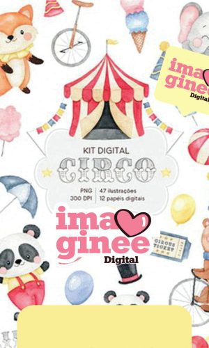 Kit Digital Circo Aquarela