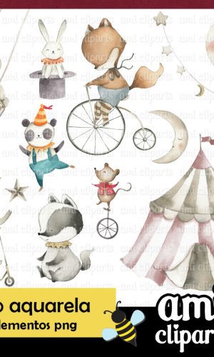 Kit Digital Circo Aquarela