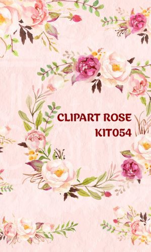 Kit Digital Clipart Rose